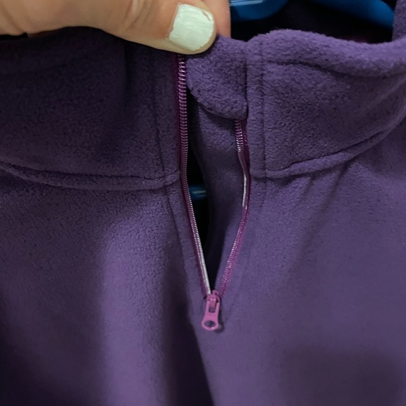 Lands’ End Purple Fleece 1/4 Zip Girls XL (18-20) Brand New - Spring - Picture 3 of 4